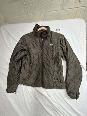The North Face Women's Brown Quilted Full Zip Puffer Jacket Size S